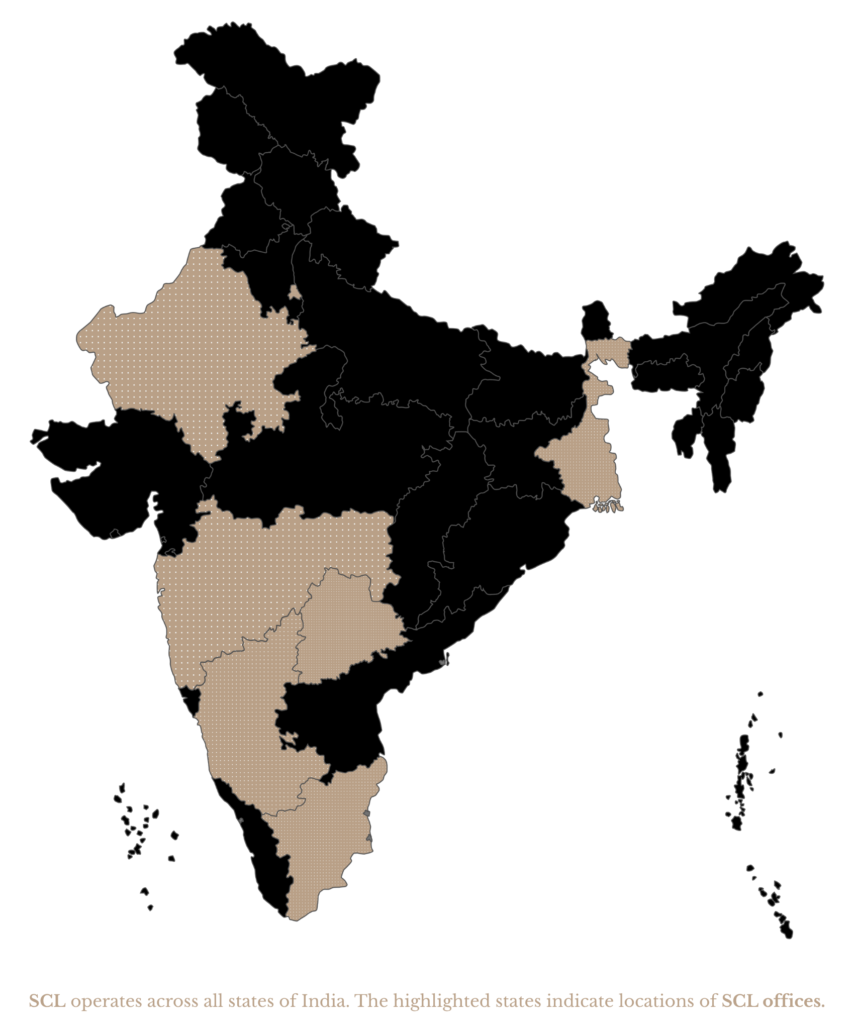 SCL Contracts — Pan India Presence Map